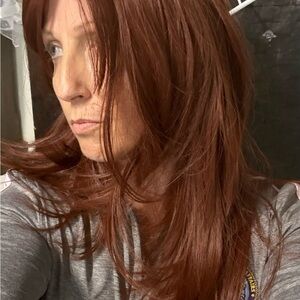 Luxurious Auburn Hair Wig for Women